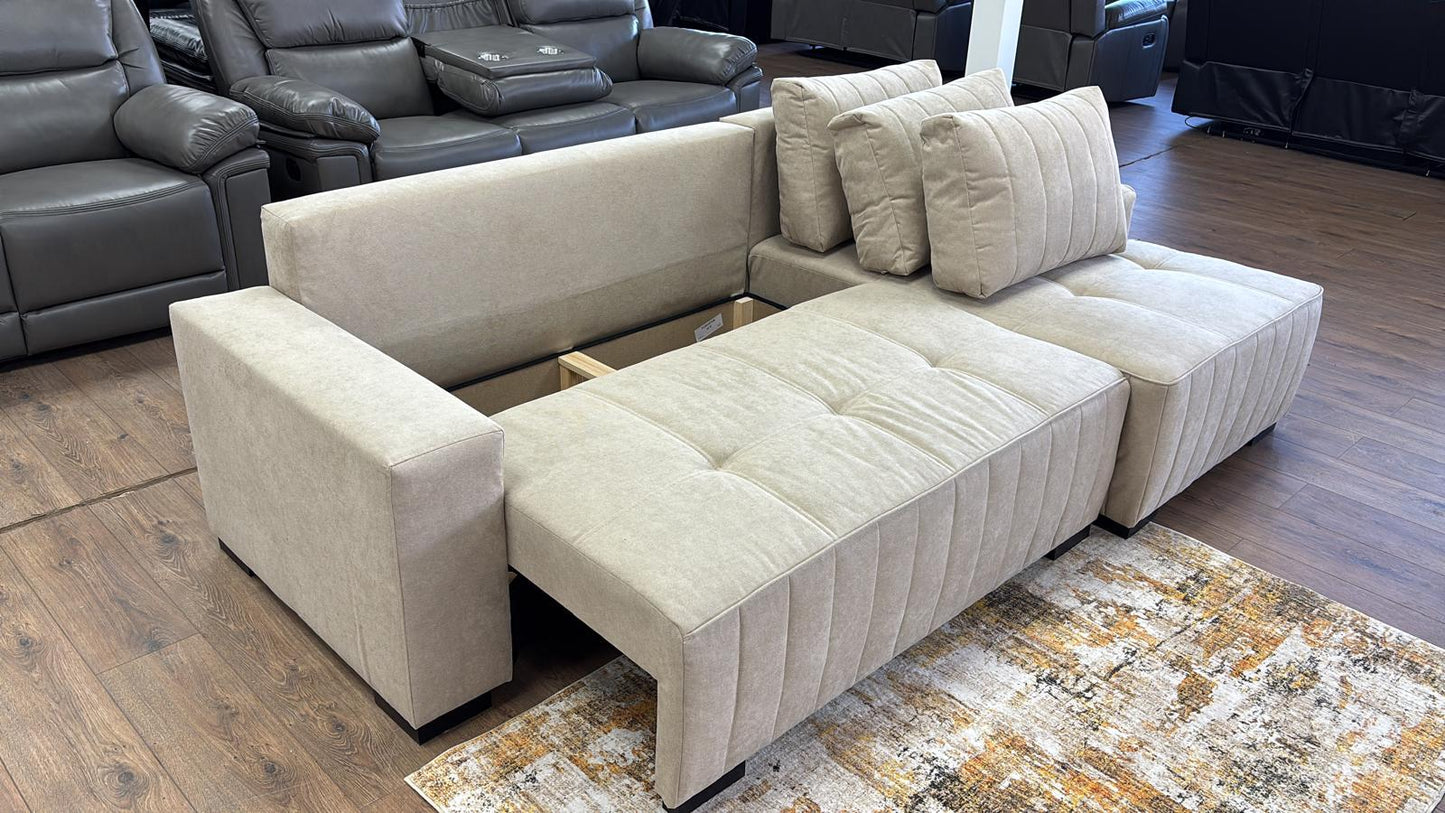 Hugo Sofabed Beige Left Hand Facing Corner