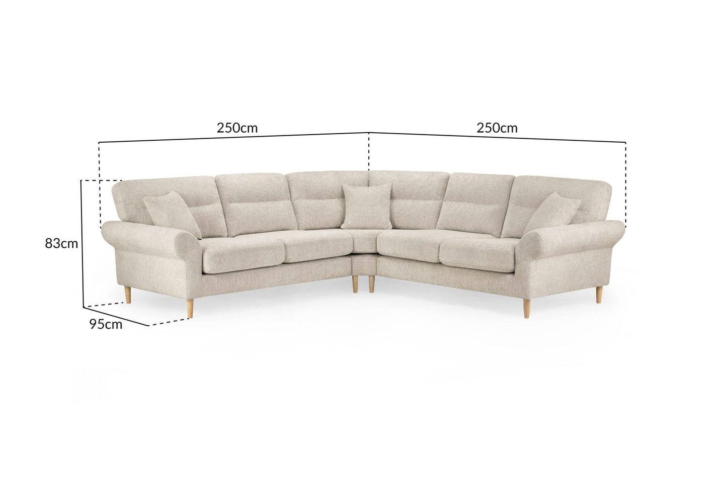 Florence Sofa Beige Large Corner