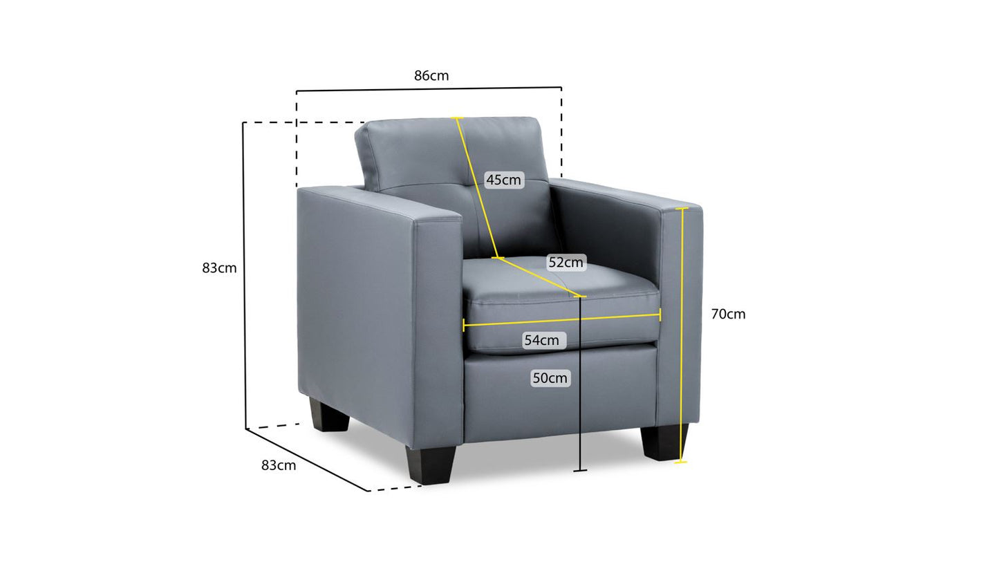 Jerry Sofa Grey Armchair