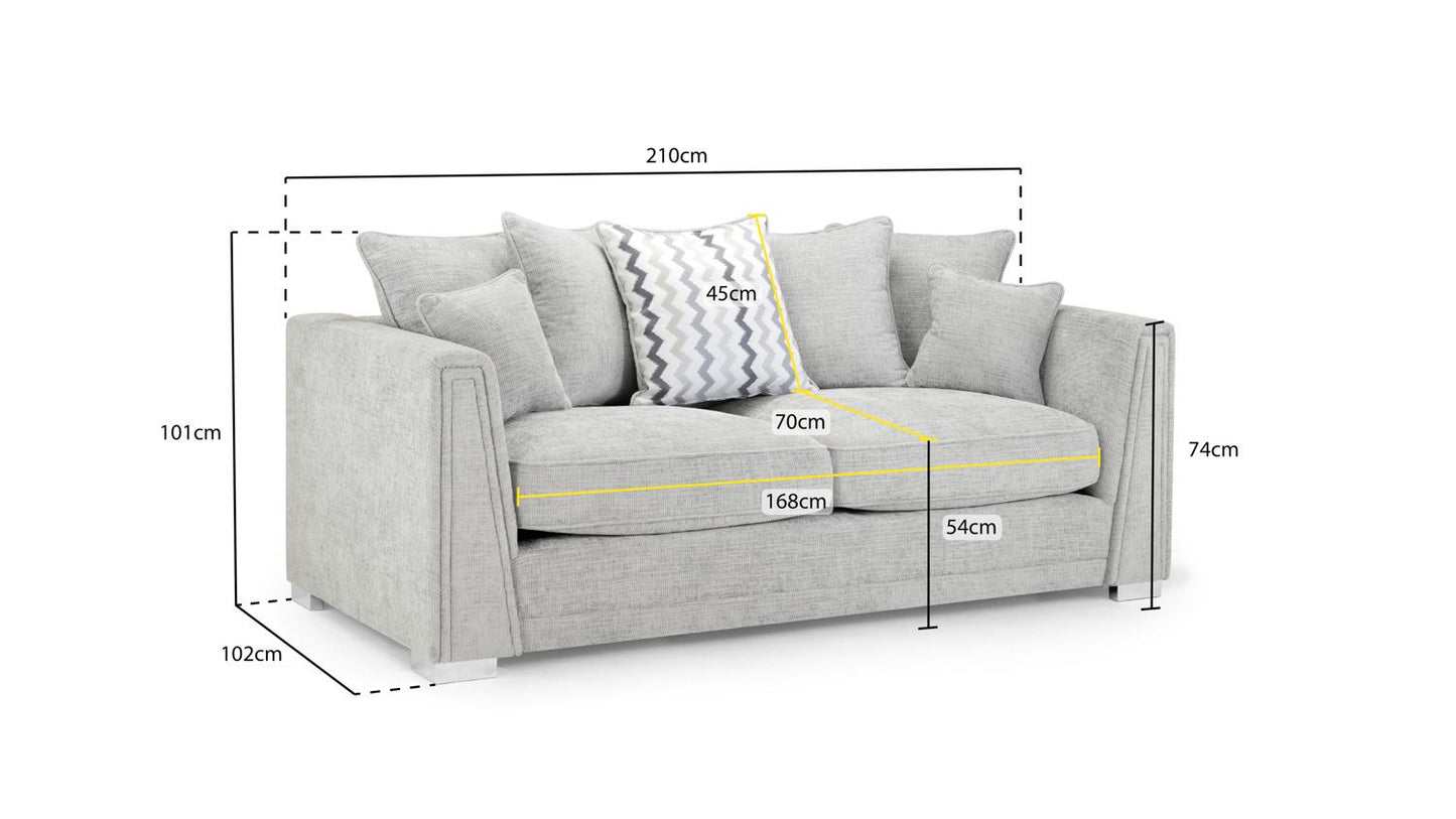 Cony Sofa Grey 3 Seater