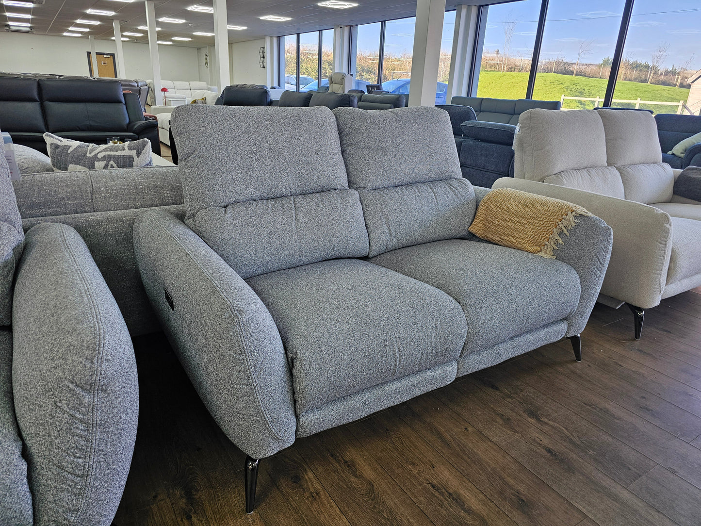 Sorrento Electric Recliner Grey 2 Seater