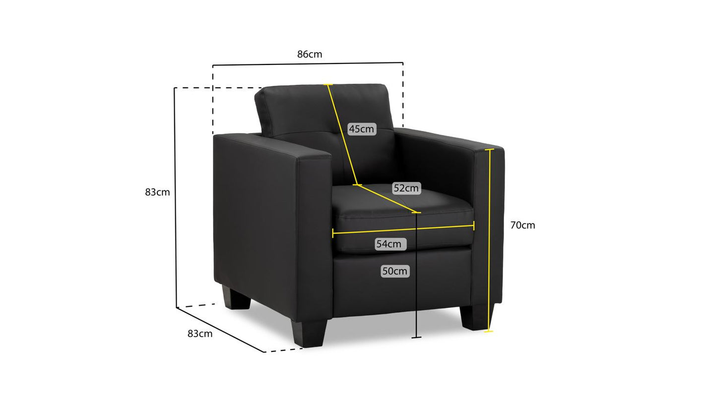 Jerry Sofa Black Armchair