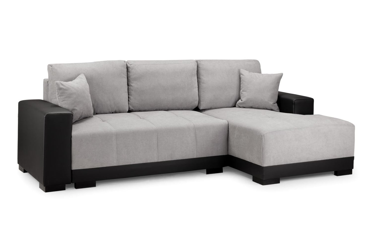 Cimiano Sofabed Black/Grey Right Hand Facing Corner