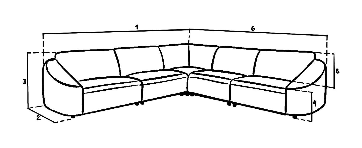 Tucano Modular Sofa Ivory Large Corner