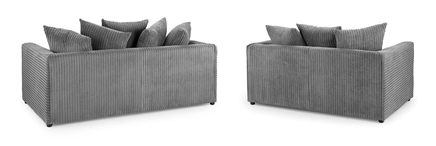 Harley Jumbo Sofa Grey 3+2 Set