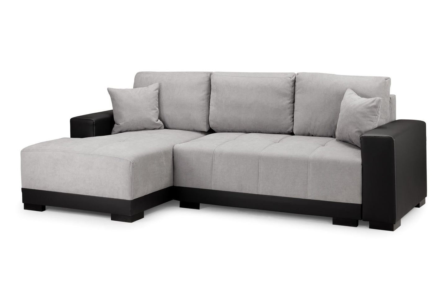 Cimiano Sofabed Black/Grey Left Hand Facing Corner