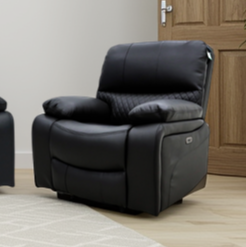 Orla Electric Recliner Sofa Black Armchair