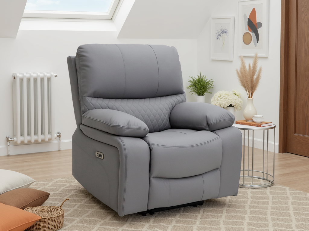Orla Electric Recliner Sofa Grey Armchair