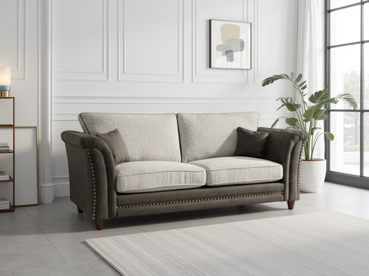 Bella Fullback Sofa Grey 3 Seater