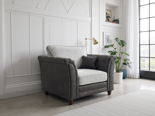 Bella Fullback Sofa Grey Armchair