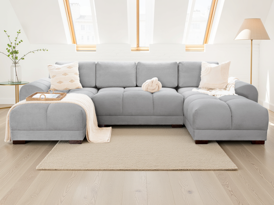 Azzuro Sofa Grey U Shape Corner
