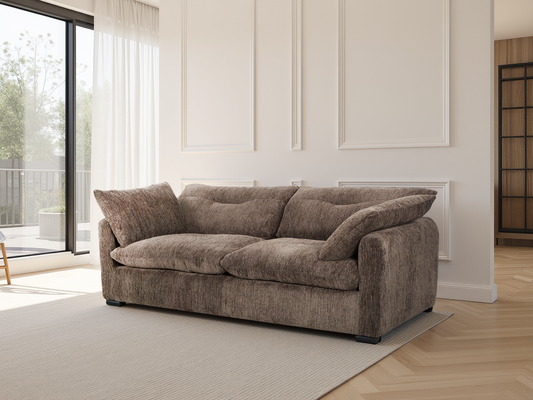 Quetta Sofa Brown 3 Seater