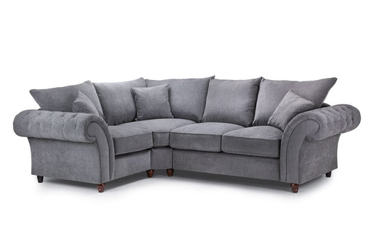 Windsor Fullback Sofa Grey Left Hand Facing Corner