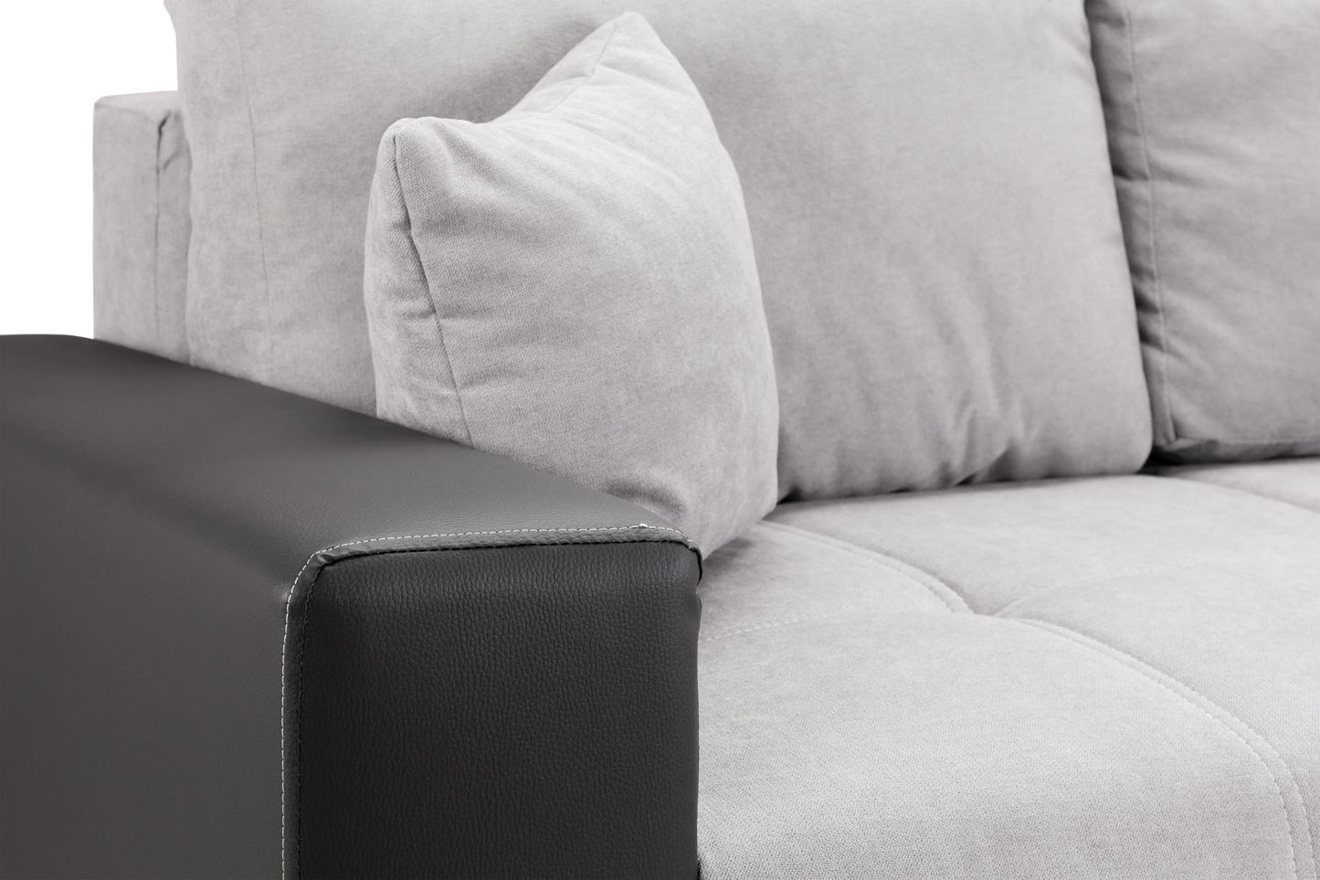 Cimiano Sofabed Black/Grey Left Hand Facing Corner