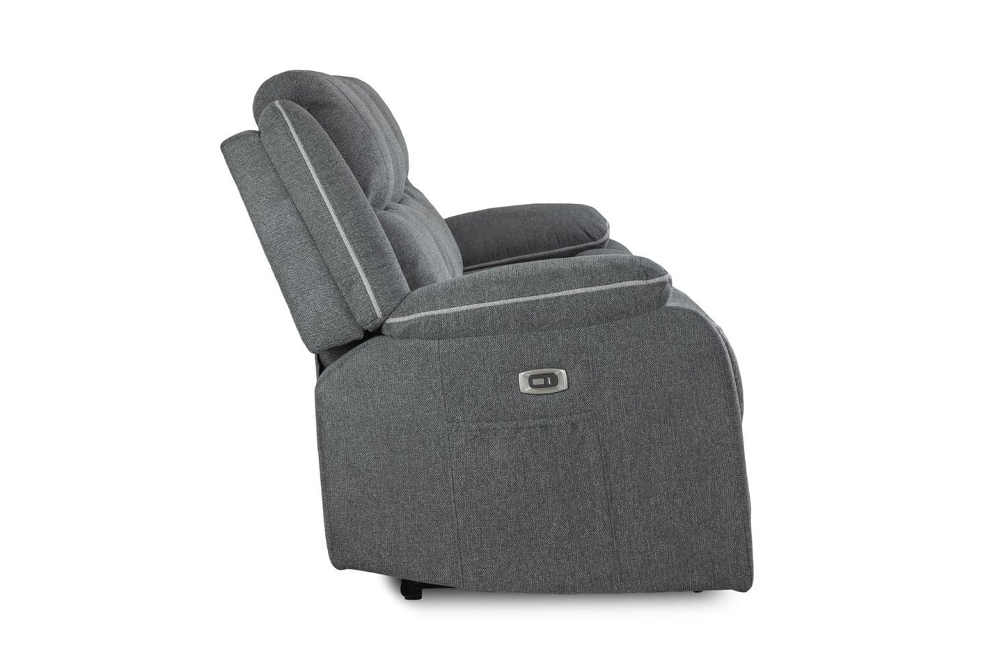 Harald Electric Recliner Sofa Graphite 3 Seater