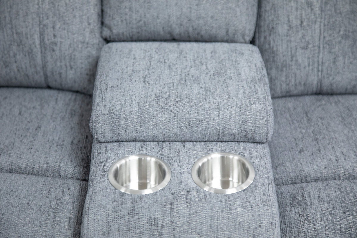 Owen Electric Recliner Sofa Grey Large Corner