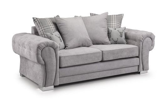 Verona Scatterback Sofa Grey 3 Seater