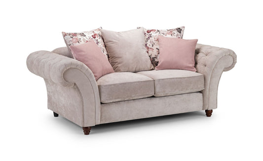 Roma Chesterfield Sofa Beige 2 Seater