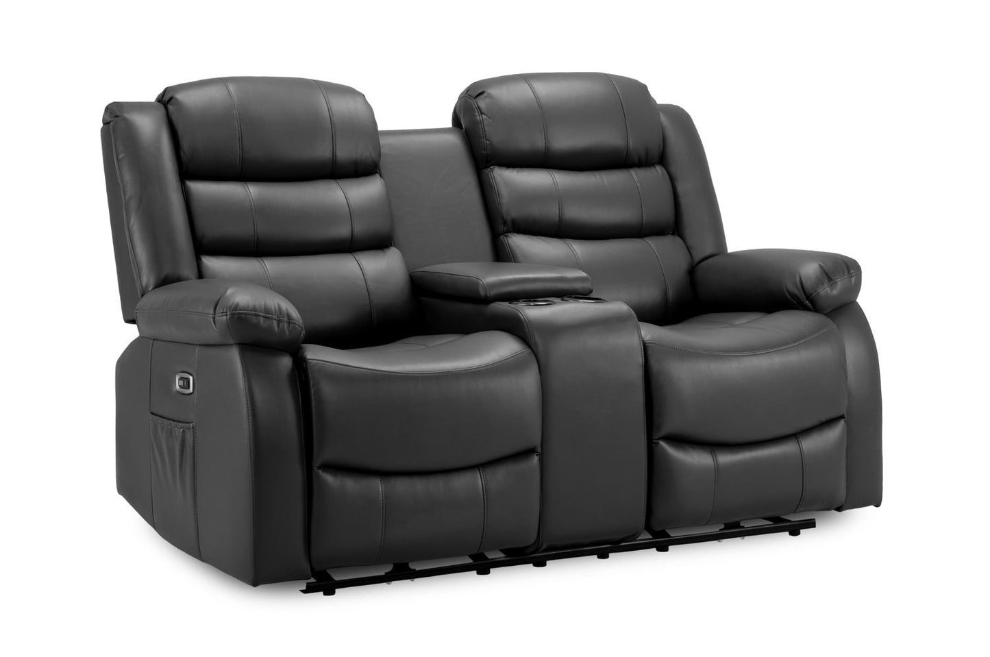 Otto Electric Recliner Sofa Black 2 Seater