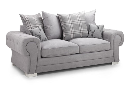 Verona Scatterback Sofabed Grey 3 Seater