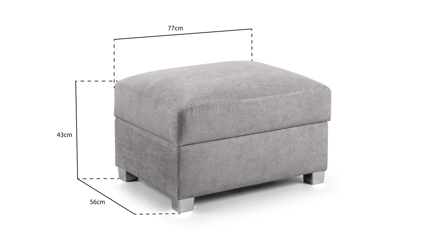 Verona Sofa Grey Footstool