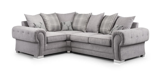 Verona Scatterback Sofa Grey Left Hand Facing Corner