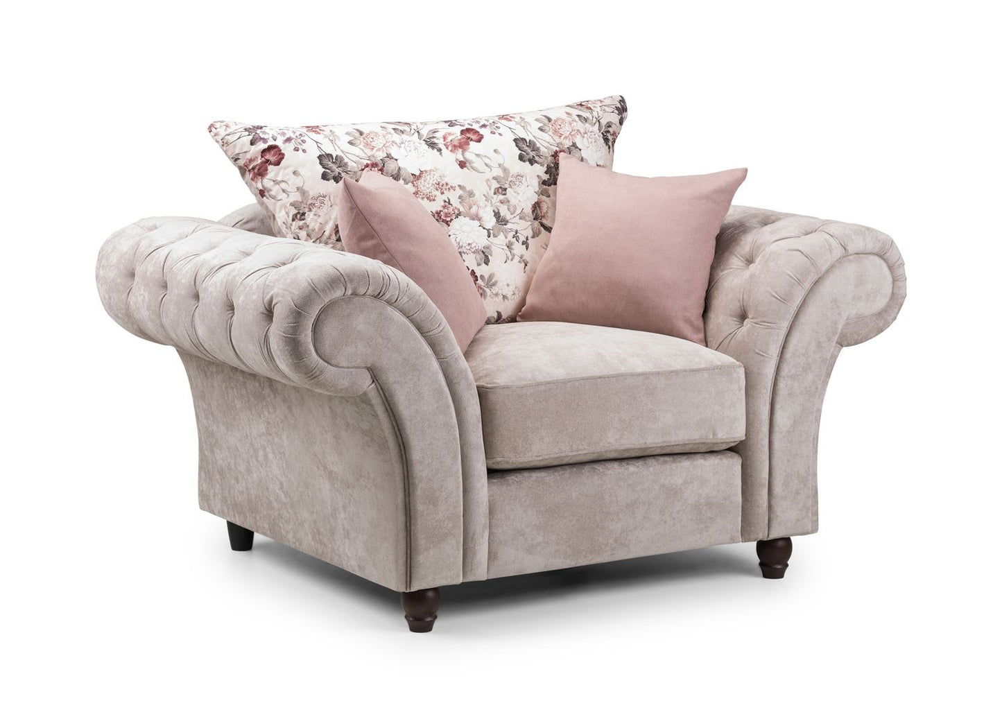 Roma Chesterfield Sofa Beige Armchair