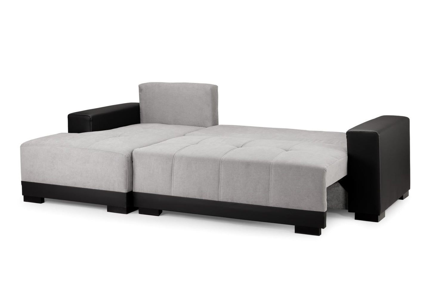 Cimiano Sofabed Black/Grey Left Hand Facing Corner