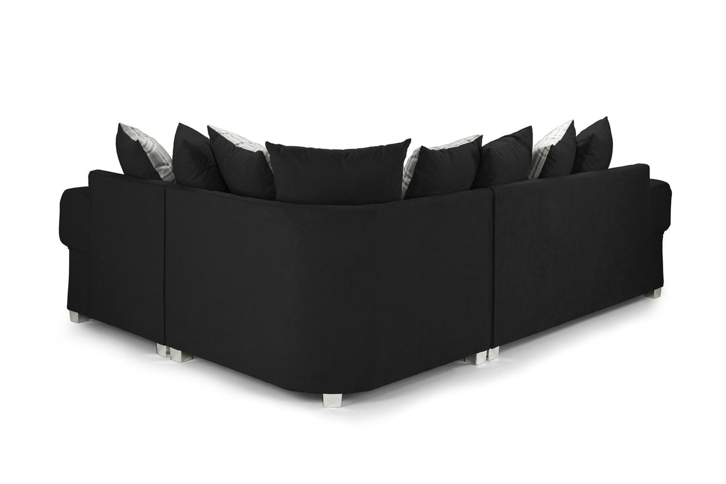 Verona Scatterback Sofa Black Right Hand Facing Corner