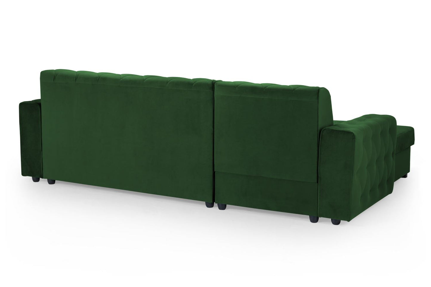 Reva Sofabed Plush Green Left Hand Facing Corner