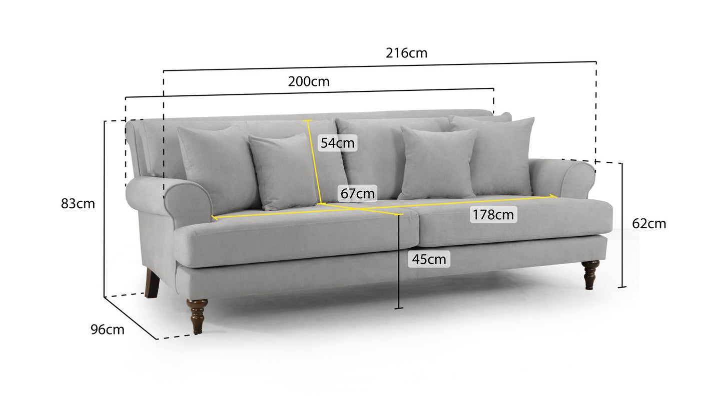 Summer Sofa Beige 4 Seater