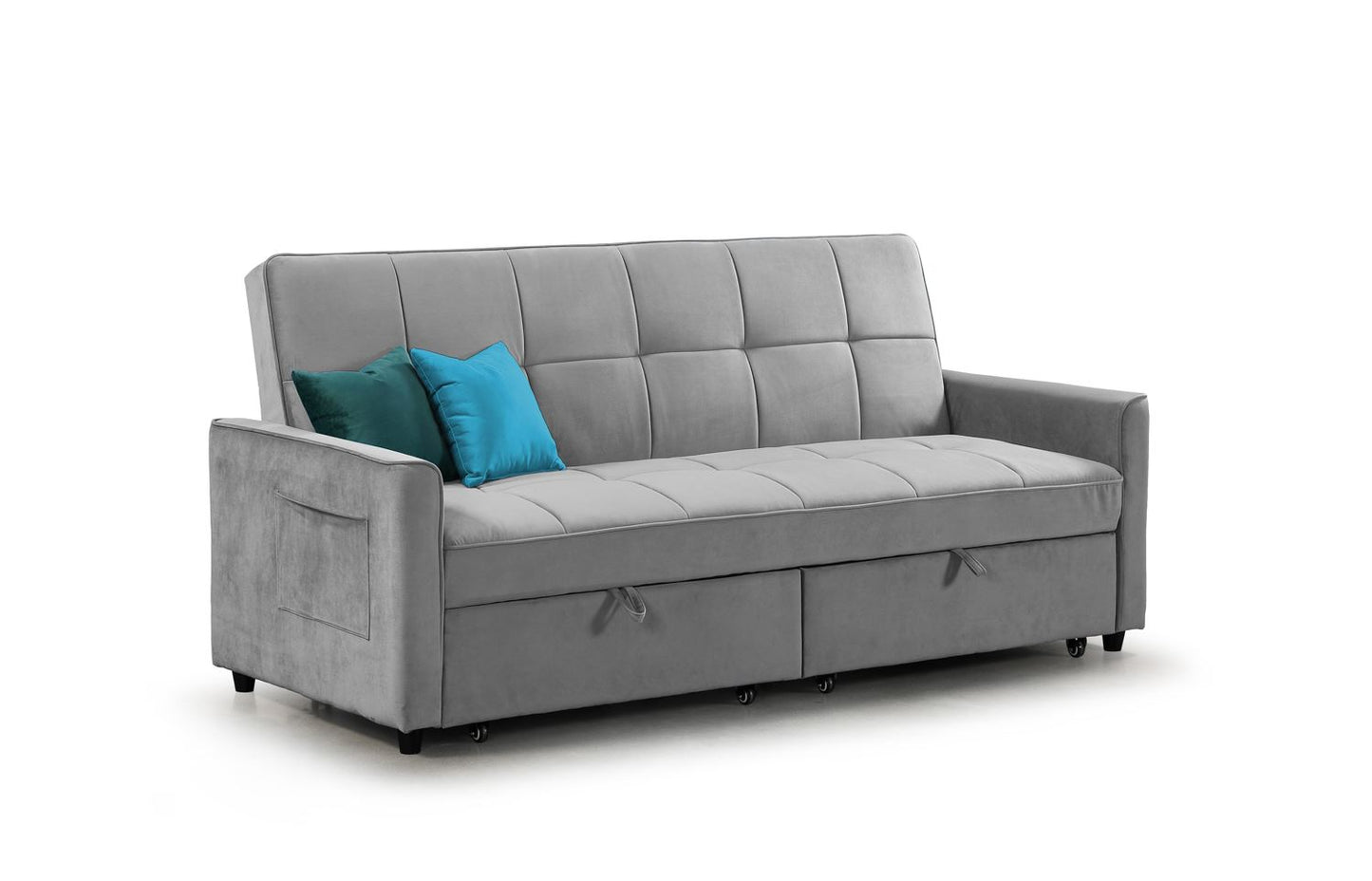 Elegance Sofabed Plush Grey 3 Seater