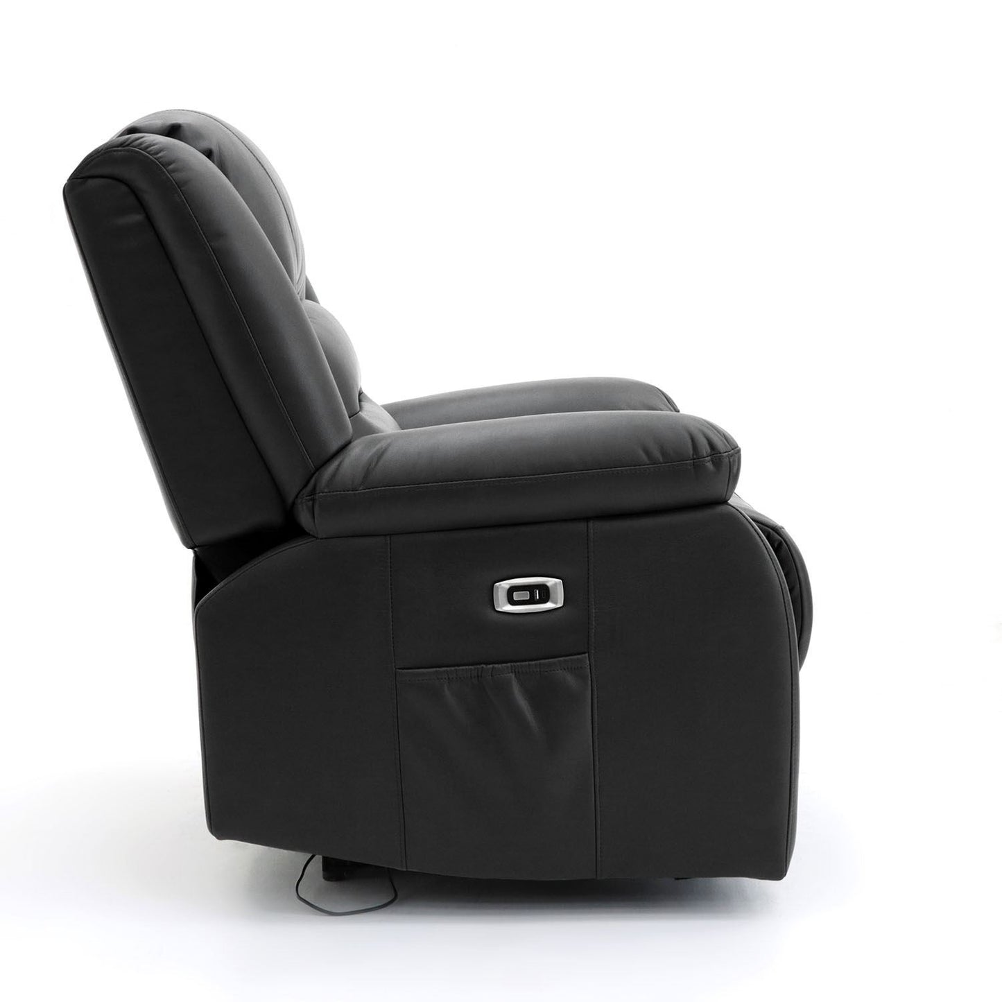 Alva Electric Recliner Sofa Black 3 Seater