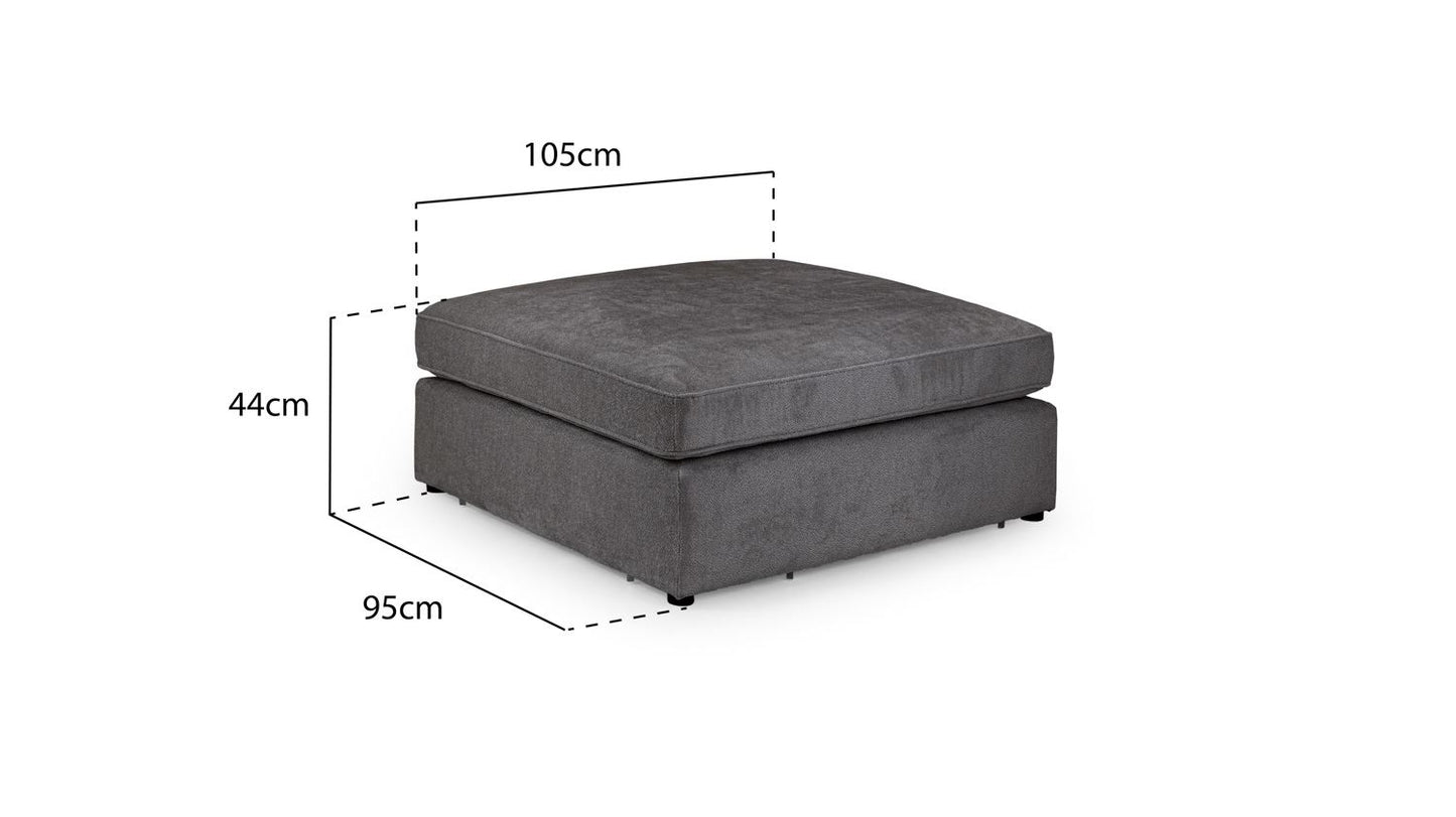 Kiana Modular Sofa Mocha Footstool