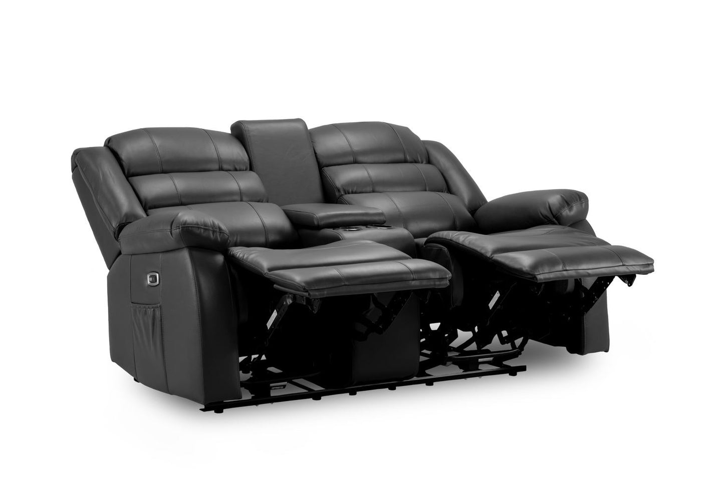 Otto Electric Recliner Sofa Black 2 Seater