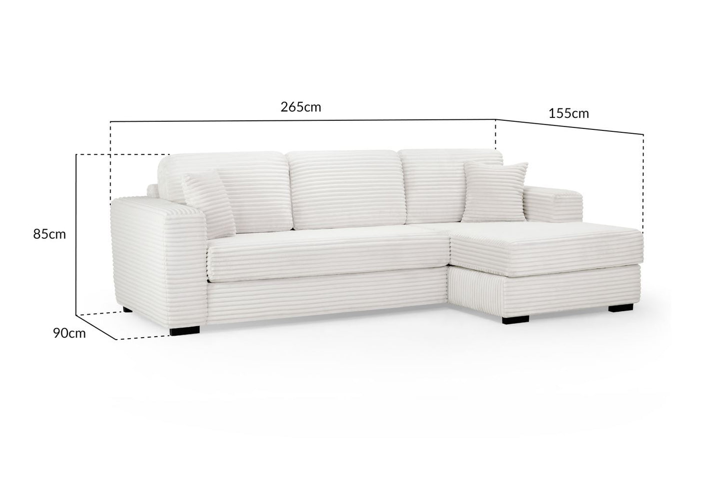 Harmony Sofa Ivory Right Hand Facing Corner