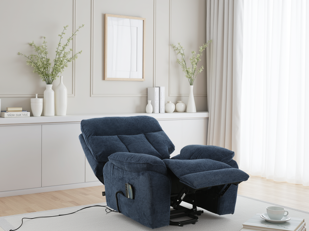 Cornwall Rise and Recline Massage Chair Blue