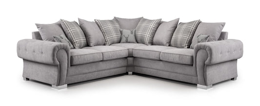 Verona Scatterback Sofa Grey Large Corner