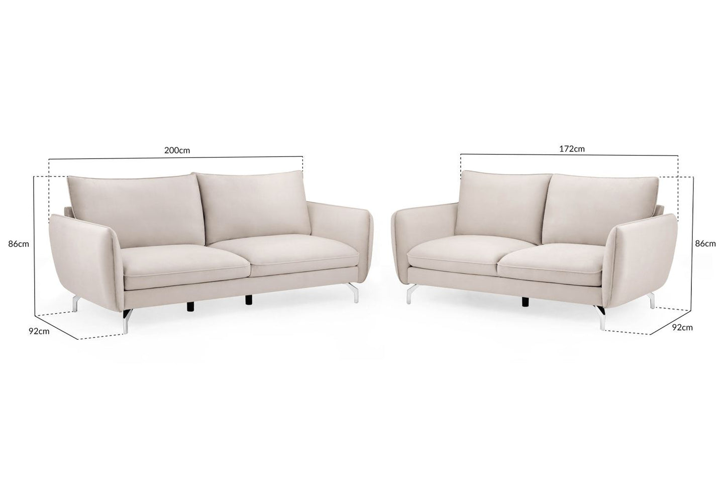 Lavard Sofa Plush Beige 3+2 Set