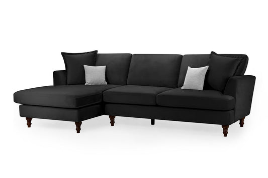 Bari Sofa Black Left Hand Facing Corner