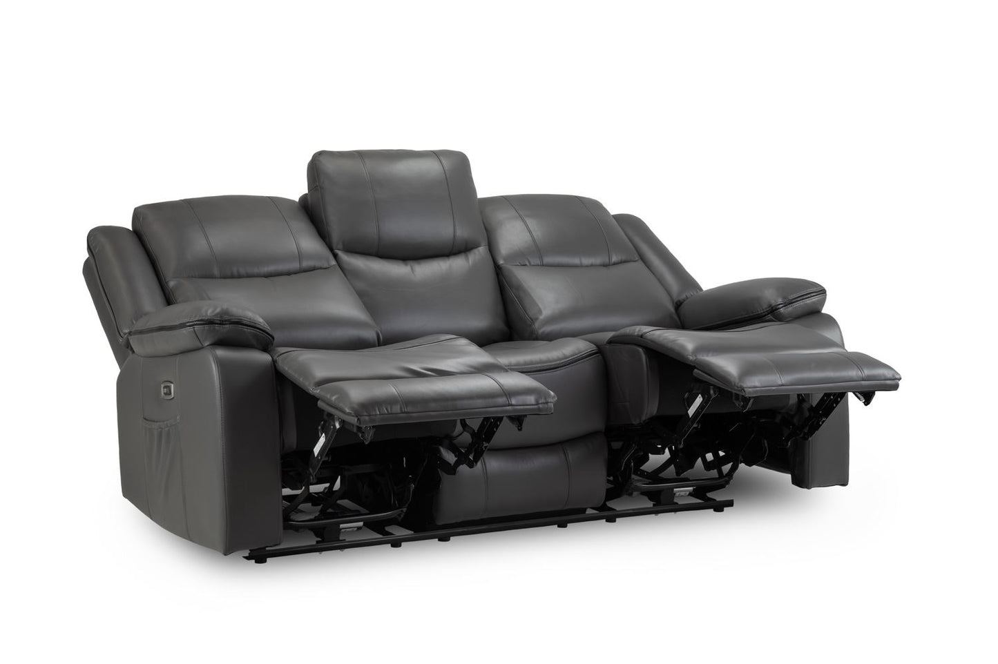 Harald Electric Recliner Sofa Grey 3 Seater