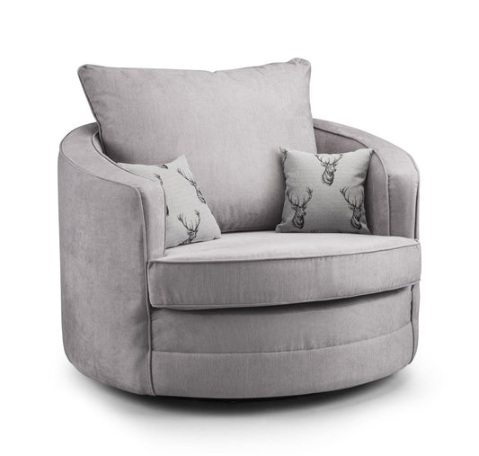 Verona Scatterback Sofa Grey Swivel Chair