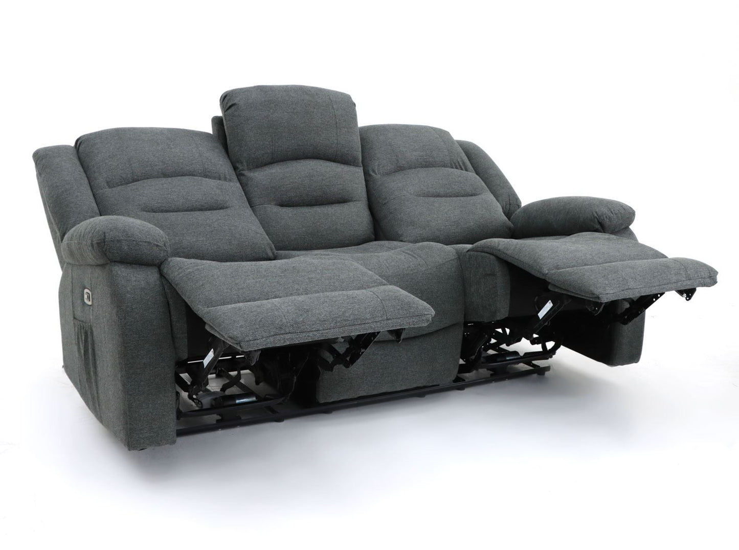 Alva Electric Recliner Sofa Graphite 3 Seater