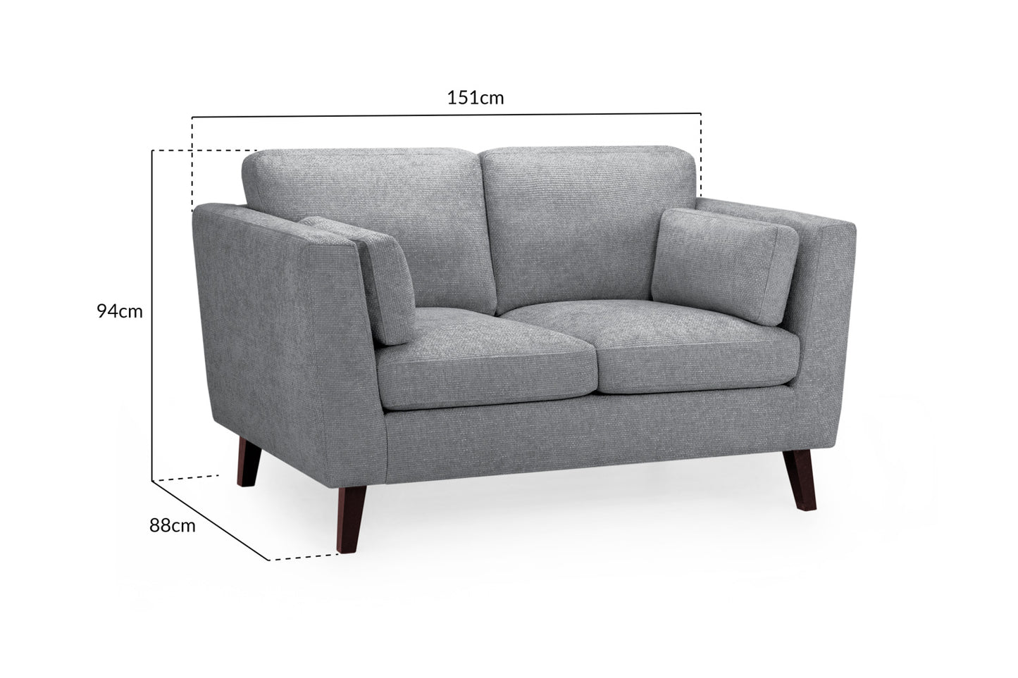 Aida Sofa Grey 2 Seater