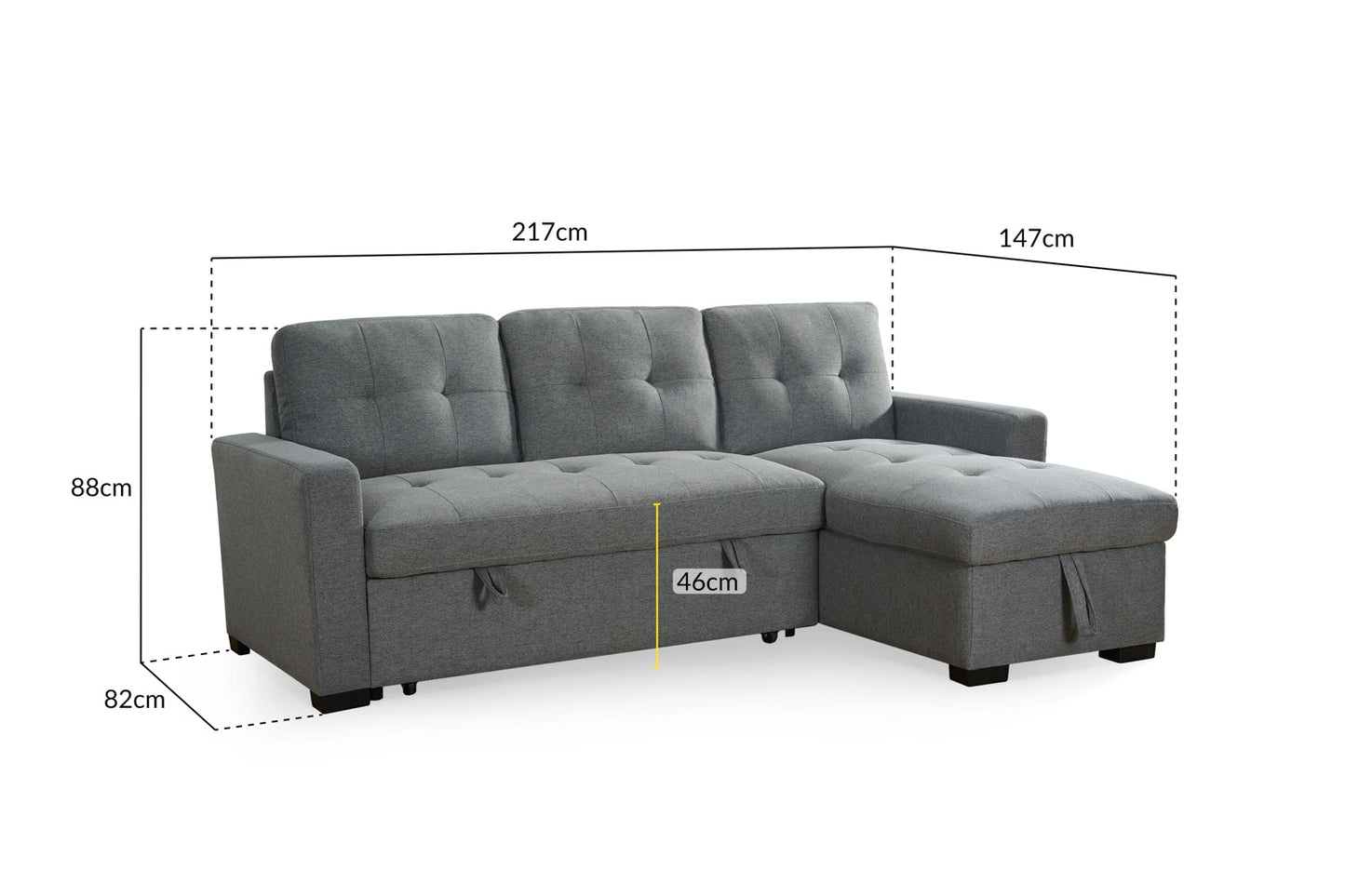 Alder Sofabed Grey Universal Corner