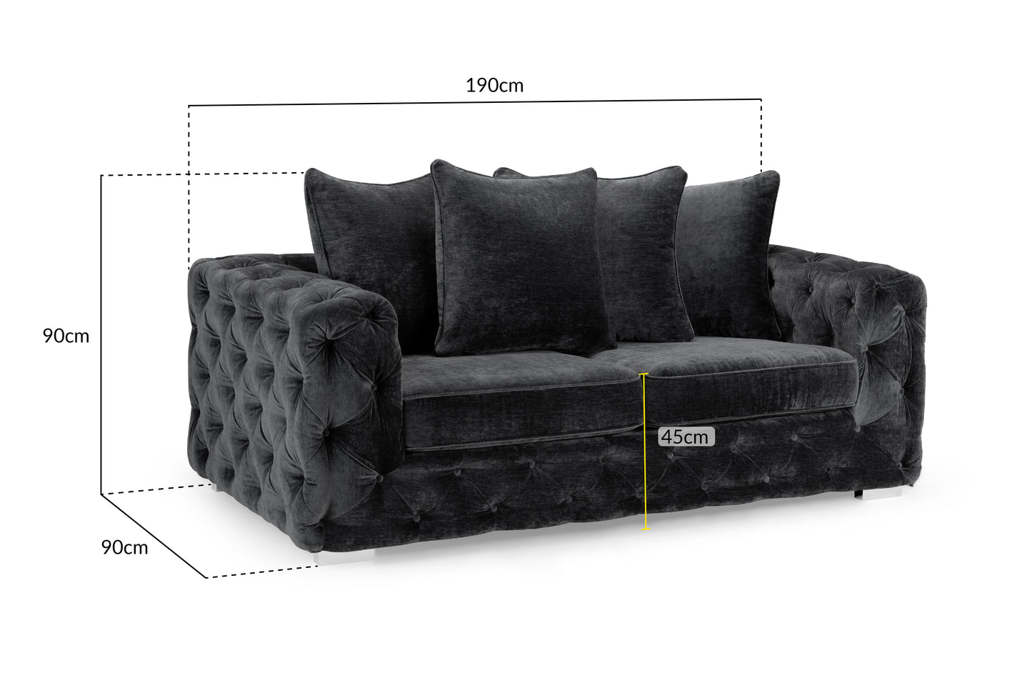 Ankara Sofa Slate 3 Seater