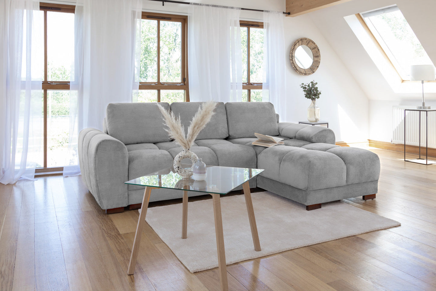 Azzuro Sofabed Grey Universal Corner