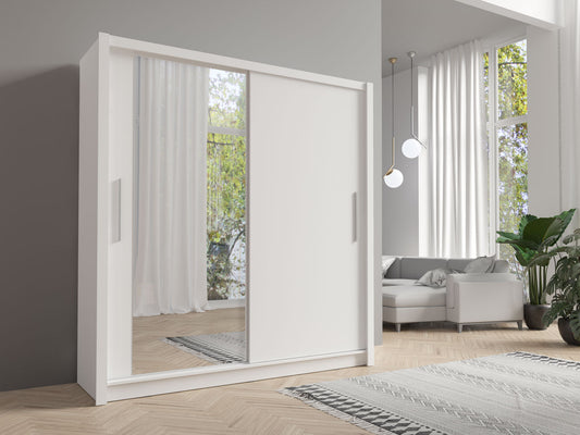 Baku Sliding Wardrobe White 205cm