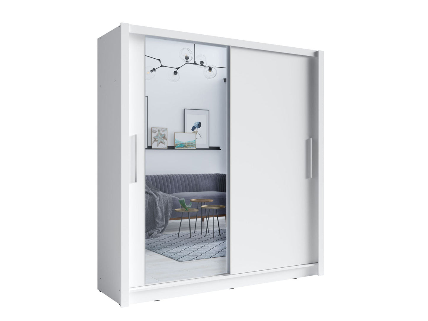 Baku Sliding Wardrobe White 205cm