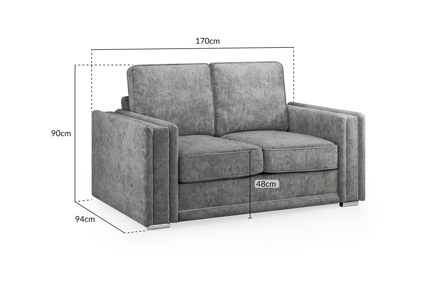 Bentley Fullback Sofa Charcoal 2 Seater